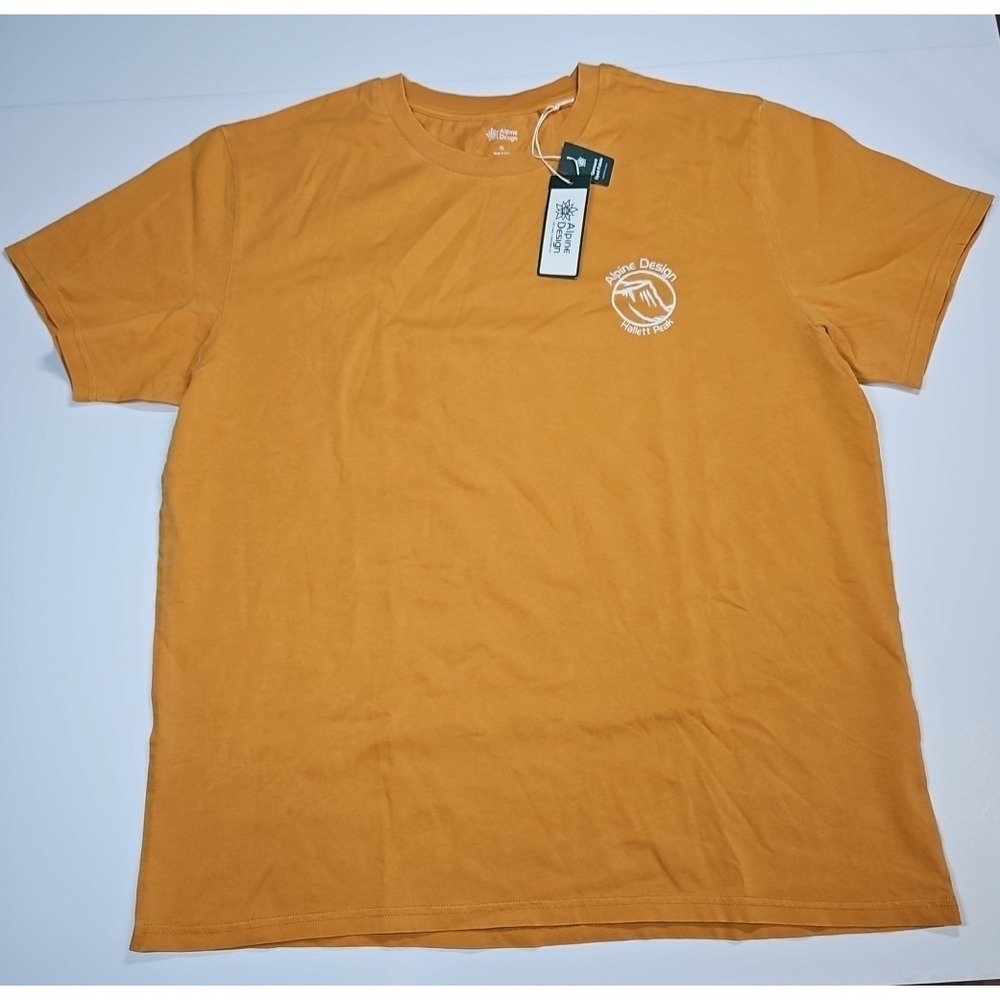 Alpine Design Mens Yellow‎ Short Sleeve Cotton T Shirt Size XL NWT